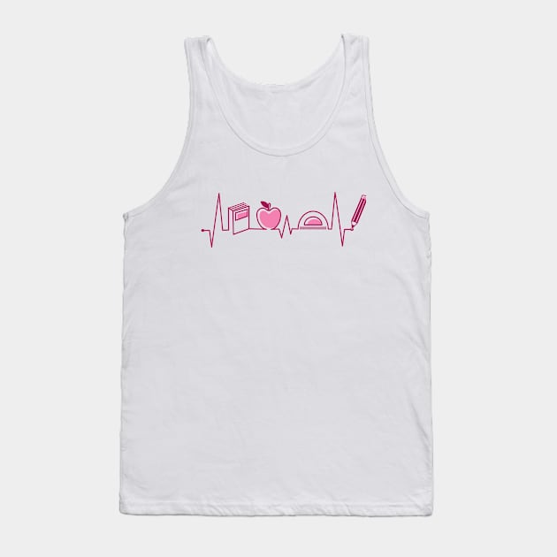 Teacher Heartbeat Tank Top by Noveldesigns